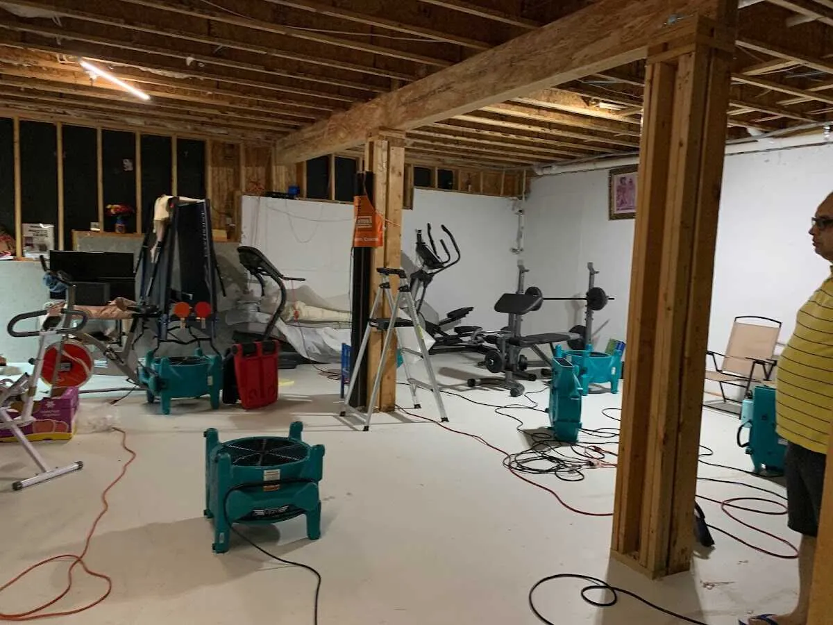Basement drying equipment setup for Odor Removal & Deodorization in North Ogden